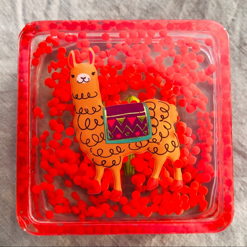 Llama Cactus jewelry box 3x3 epoxy resin trinket box